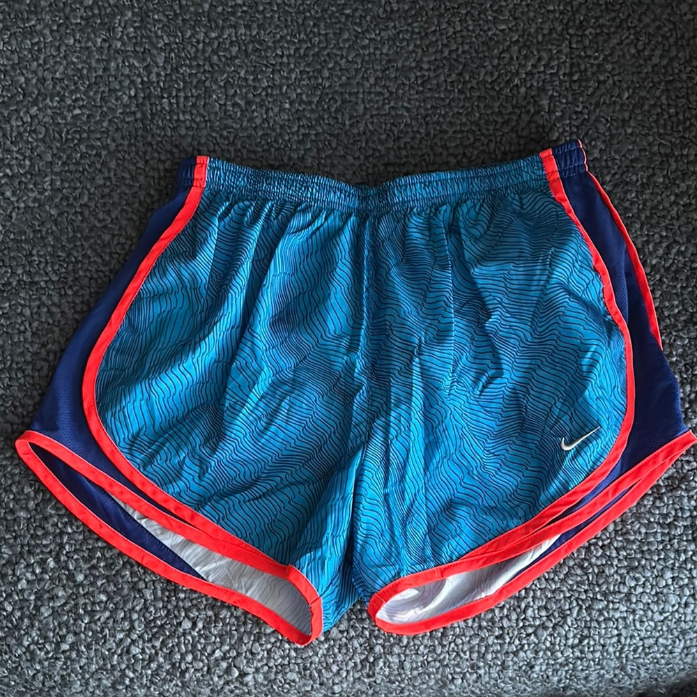 Nike Women's Blue and Red Running Shorts